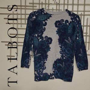 Talbots Audrey Cashmere Sweater Paisley